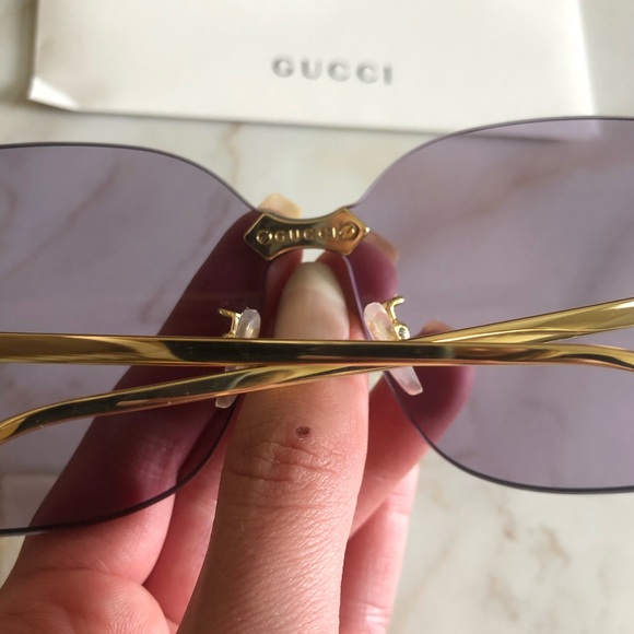 🔥NEW LUXURY GUCCI VIOLET RIMLESS SUNGLASSES🔥 - Picture 12 of 16